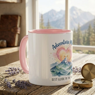 Adventure Mom Watercolor Mountain Mug Mugg