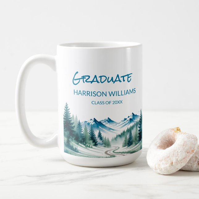 Adventure Mountain Graduate Gift  Kaffemugg (Med munk)