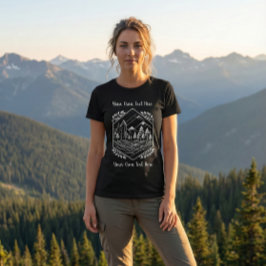 Adventure Mountain Hexagon Nature Your Text T Shirt