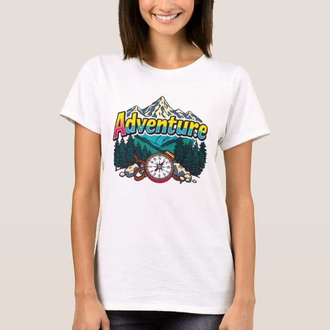 Adventure Mountain – Outdoor Hiking Nature Design  T Shirt (Framsida)