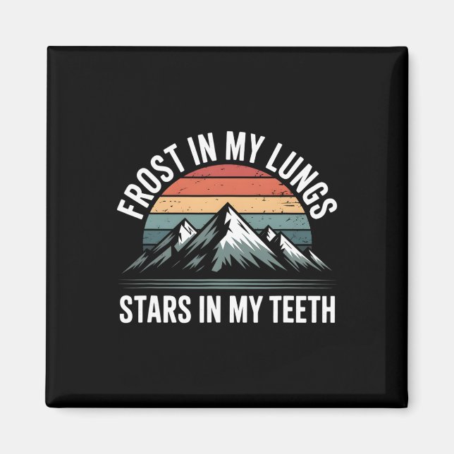 Adventure Mountain Range Climbing Peaks Explorer V Magnet (Framsidan)