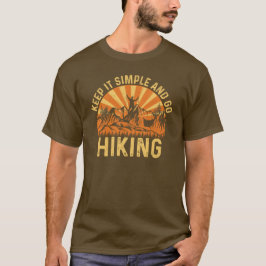 Adventure Mountain Sunset Keep It Simple Hiking T Shirt