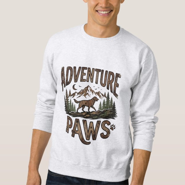 Adventure Paws - Hundutflykt i Berg Lång Ärmad Tröja (Framsida)