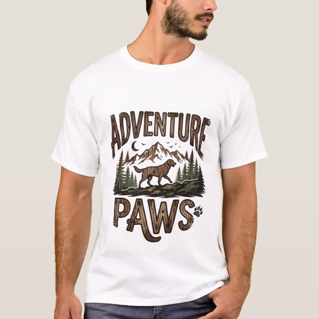 Adventure Paws - Hundutflykt på berget T Shirt (Framsida)