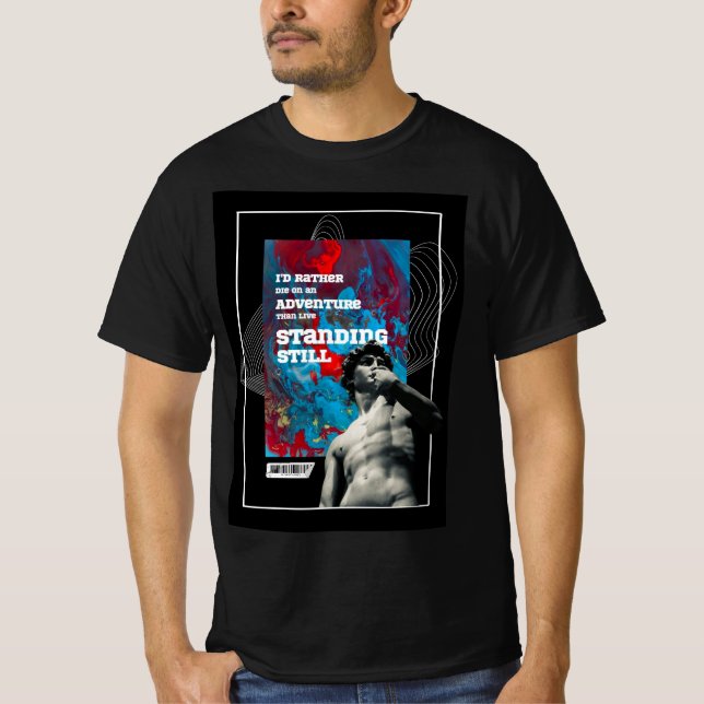 Adventure Quote -  Live Fully Motivational T-shirt (Framsida)