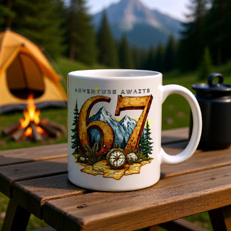 Adventure Retirement 67 Mug – Travel & Outdoors Två-Tonad Mugg