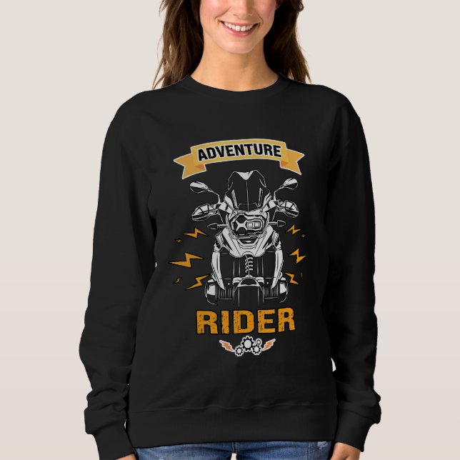 Adventure Rider Motorcycle Biker Off Road Mountain T Shirt (Framsida)