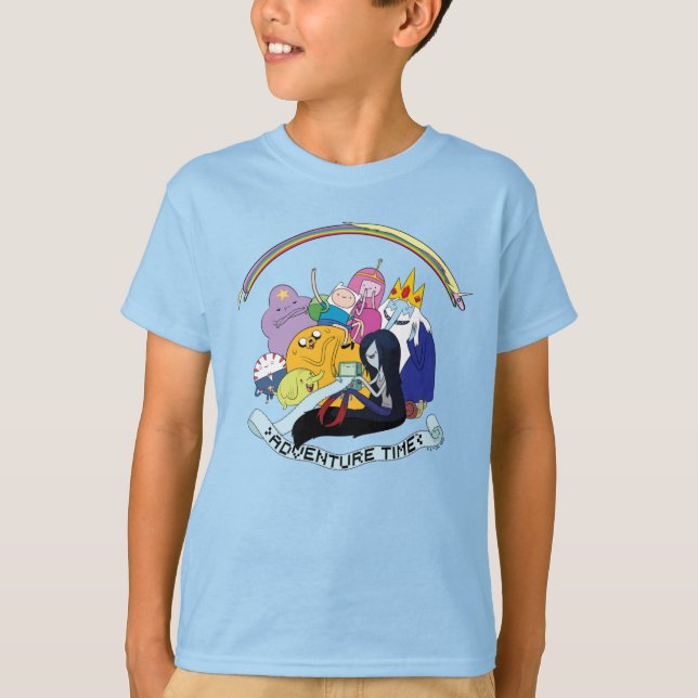 Adventure Time | BMO Group Graphic T Shirt (Framsida)