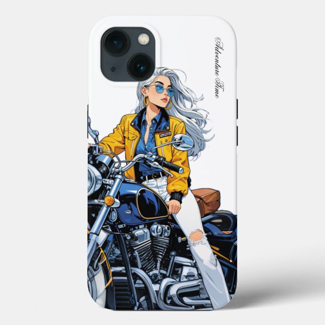 Adventure Time : Motorcycle rider iPhone 13 case (Baksida)