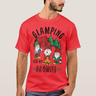 Adventure Vacation Glamp Camp Gnomes Camping famil T Shirt