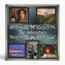 Adventure Vacation Photo/Scrapbook Album - Gray