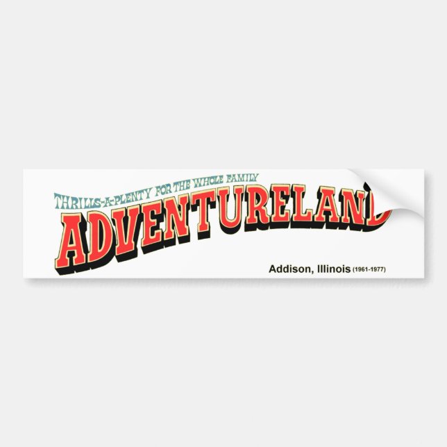 Adventureland Amusement Park, Addison, IL Bildekal (Framsidan)