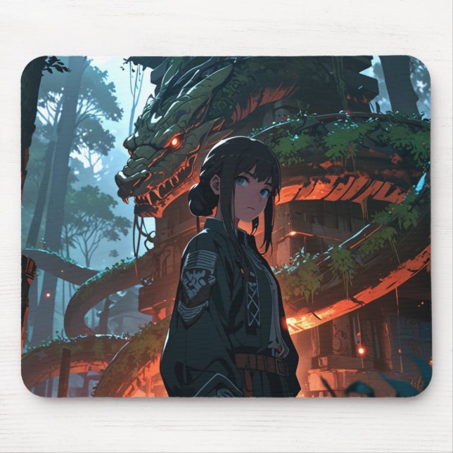 🏞️ Adventurer Girl Mousepad - Modig, djärv, USA Musmatta (Framsidan)