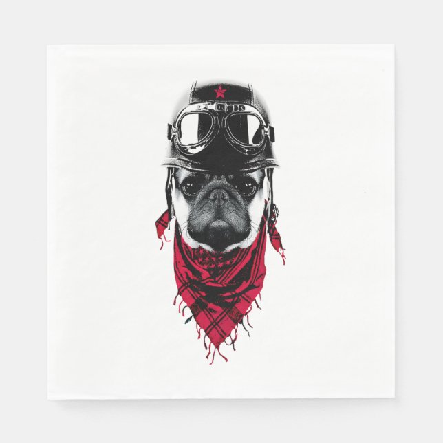 Adventurer Pug Pappersservett (Framsidan)