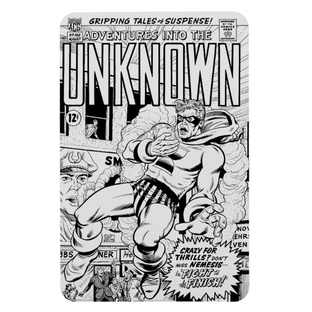 'Adventures into the Unknown' Lite Grey Magnet (Vertikal)