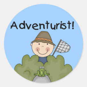 ADVENTURIST-skjortor och -gåvor Runt Klistermärke
