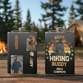 Adventurous Airedale Hiker Wilderness Explorer Fickplunta