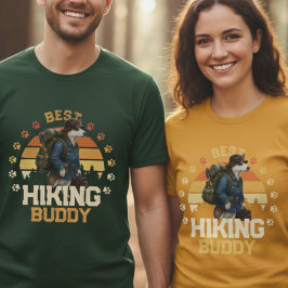 Adventurous Akita Hiker Wilderness Explorer T Shirt