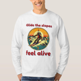 Adventurous Alpine Skiing Graphic T Shirt