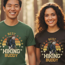 Adventurous American Bulldog Hiker Wilderness  T Shirt