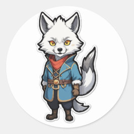 Adventurous Anime Varg Warrior Sticker Runt Klistermärke