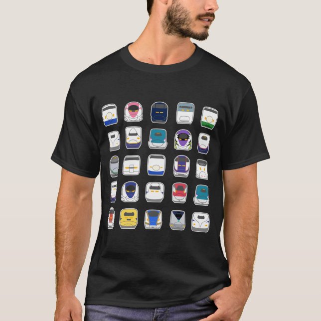 Adventurous Bullet Trains Collection  T Shirt (Framsida)