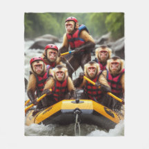 Adventurous Capuchin Monkey Whitewater Raiting