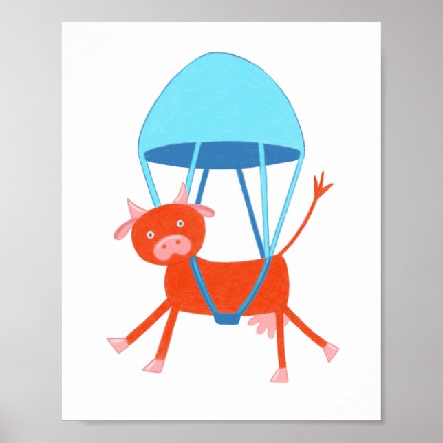 Adventurous Cow Poster (Framsidan)