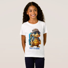Adventurous Cute Little Turtle med ryggsäck, T Shirt