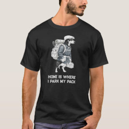 Adventurous Dachshund Hiker Home Is Where My Pack T Shirt