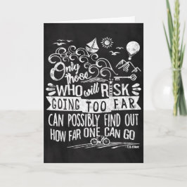 Adventurous Dreamer Motivational Chalk Typography Kort