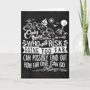 Adventurous Dreamer Motivational Chalk Typography Kort