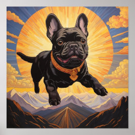 Adventurous Journey med gyllene hjärta - svart for Poster