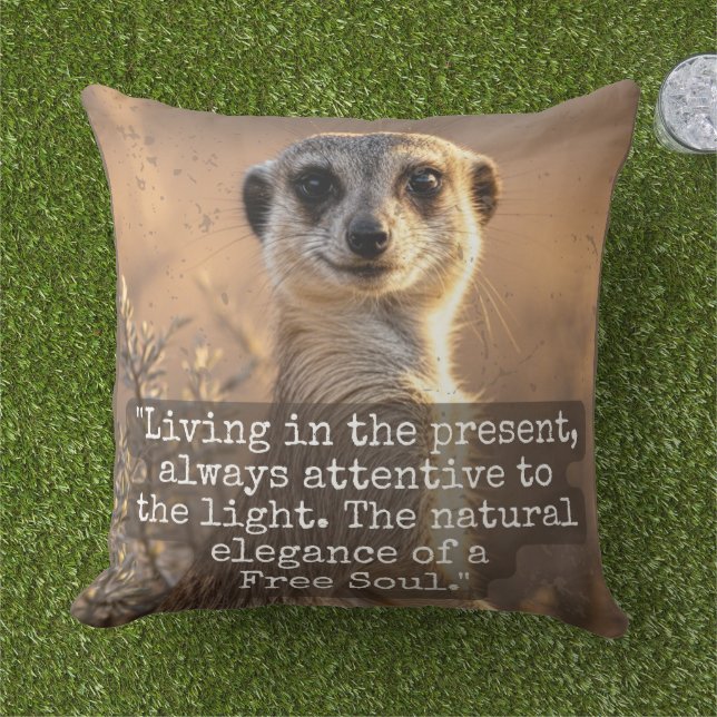 Adventurous Meerkat Living Kudde (Gräs)
