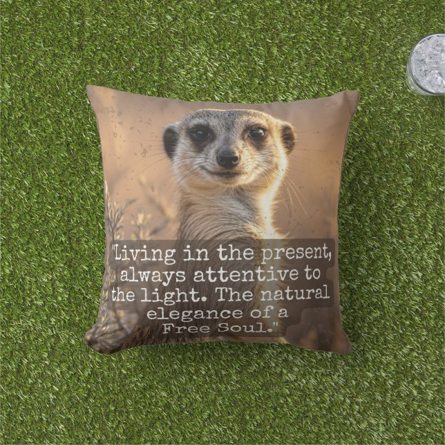 Adventurous Meerkat Living Kudde (Gräs)