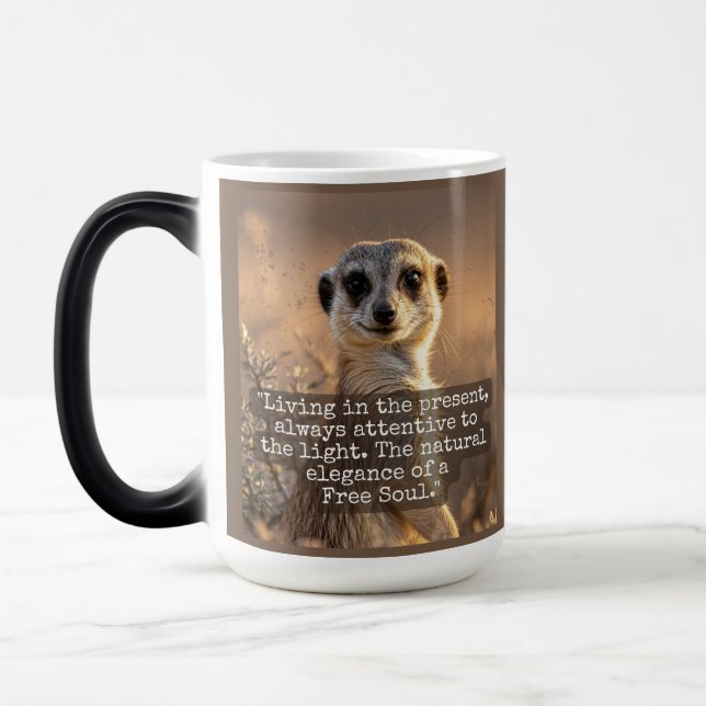Adventurous Meerkat Living Magisk Mugg (Vänster)