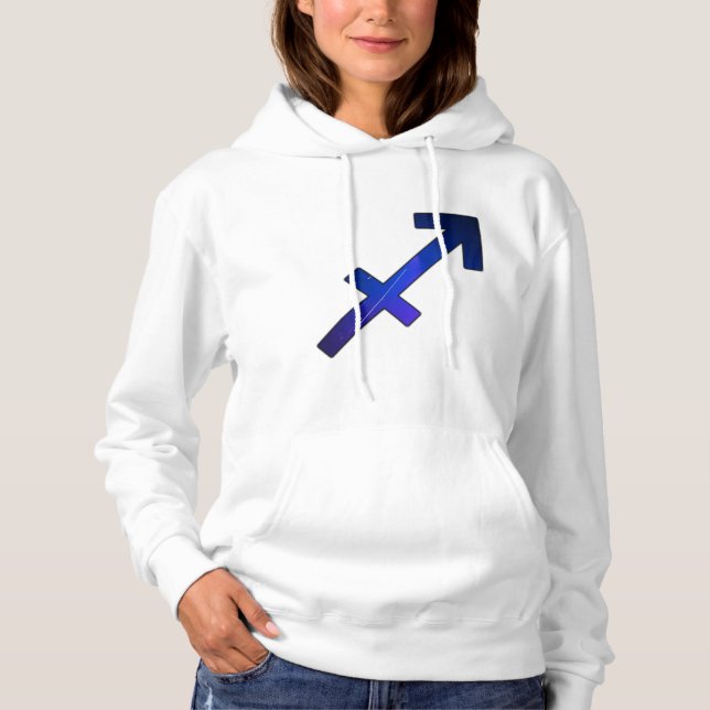 Adventurous Sagittarius Himmel - Lila och blå kosm T Shirt (Framsida)