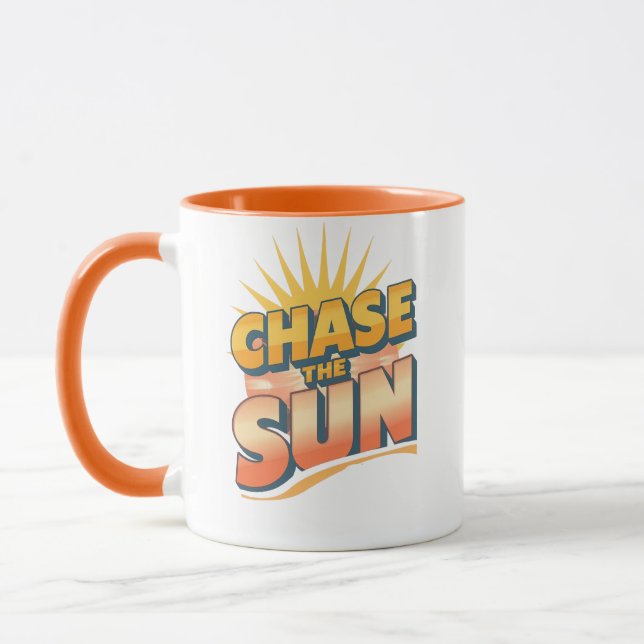 Adventurous Travel and Sunshine Slogan Mugg (Vänster)