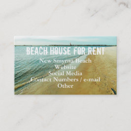 Advertise Beach House-fotomall för uthyrningsfoto Visitkort