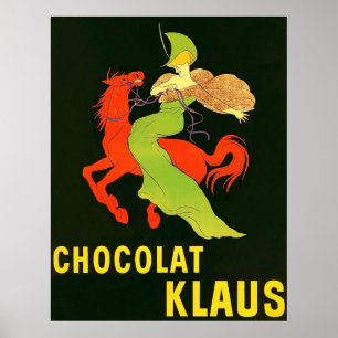 Advertisement. för fransk för Chocolat Klaus Poster