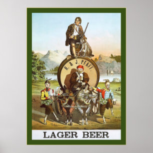 Advertizing för vintage för ~ för H.- & J. Lager Poster