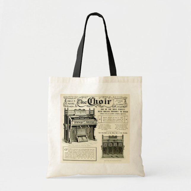 Advertizingen för organ för vass för kör~-vintage tygkasse (Framsidan)