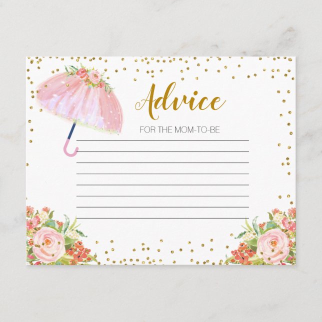 Advice Card April Showers Hämta maj-blommor Tilläggskort (Framsida)