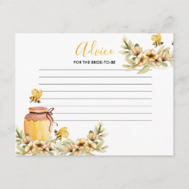 Advice Card Bee Botanical Blommigt Baby Shower Tilläggskort