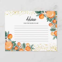 Advice Card Citrus Summer Orange Greenery Tilläggskort