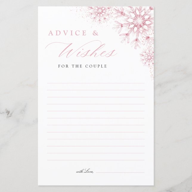 Advice for the Couple Snow in Love Bridal Shower (Framsida)