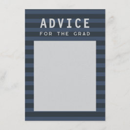 Advice for the Grad Modern Blue Sporty Stripes Tilläggskort