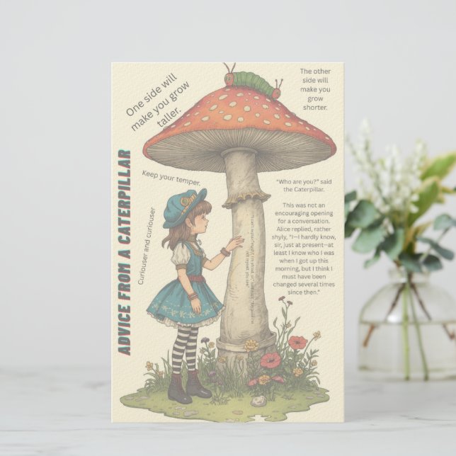 Advice from a Caterpillar Wonderland Stationery Brevpapper (Stående Fram)