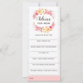 Advice Game Shabby chic Rustic Blommigt för babysk