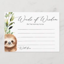 Advice-kort för jungle-djur i baby